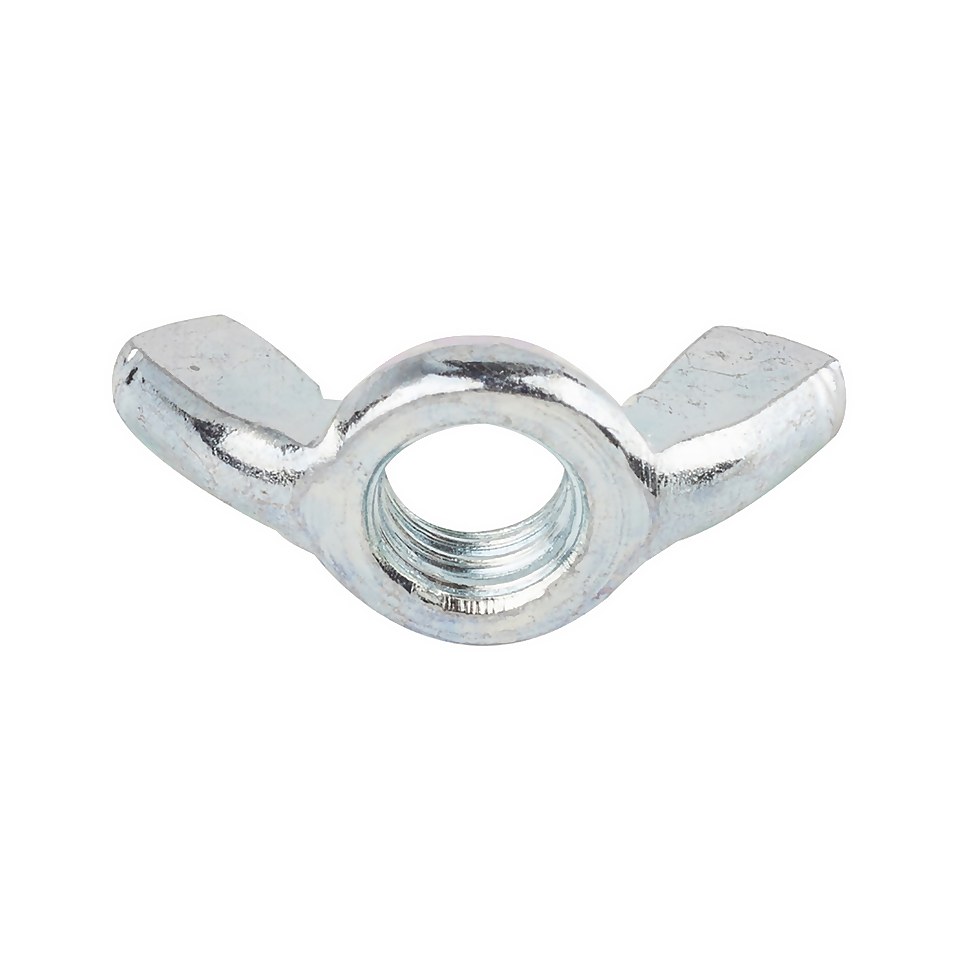 Homebase Zinc Plated Wing nuts M10 5 Pack