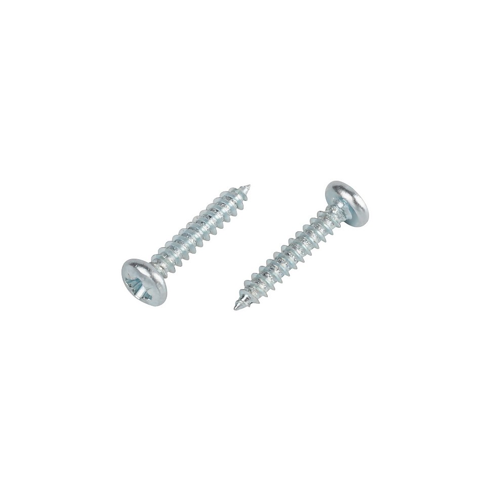 Homebase Zinc Plated Self Tapping Screw Pan Head 3.5 X 20mm 10 Pack