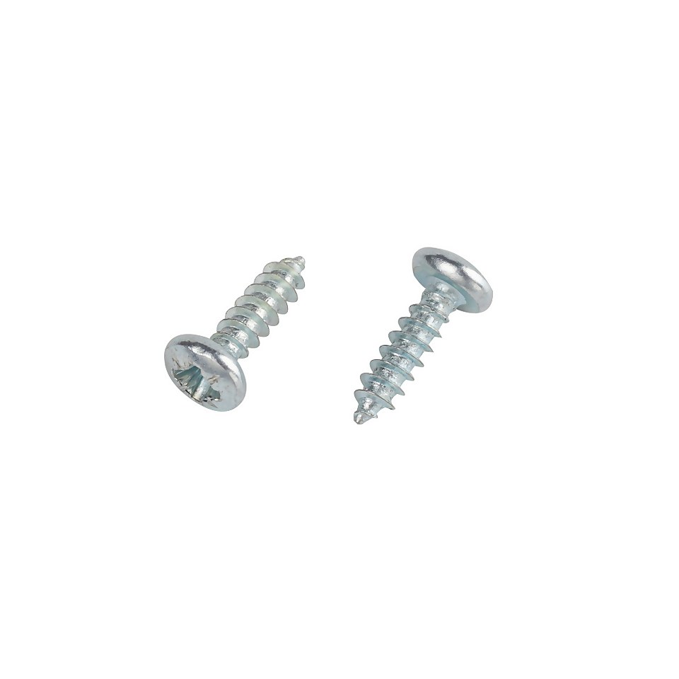 Homebase Zinc Plated Self Tapping Screw Pan Head 3.5 X 12mm 10 Pack
