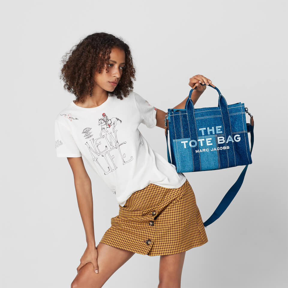 Marc Jacobs The Medium Denim Tote Bag in Blue