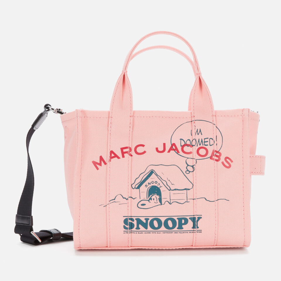 Marc Jacobs Peanuts The Snoopy Cotton Canvas Mini Tote Bag Pink New