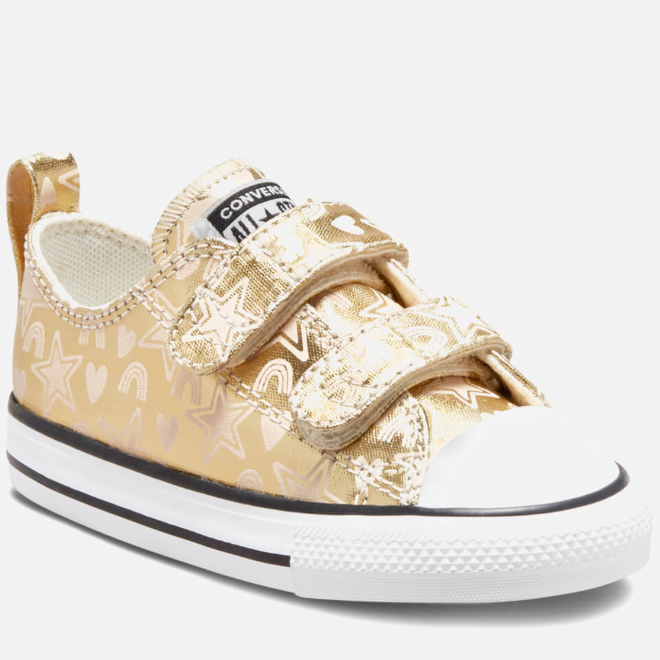 Converse Toddlers Chuck Taylor All Star 2V Trainers Light Gold White