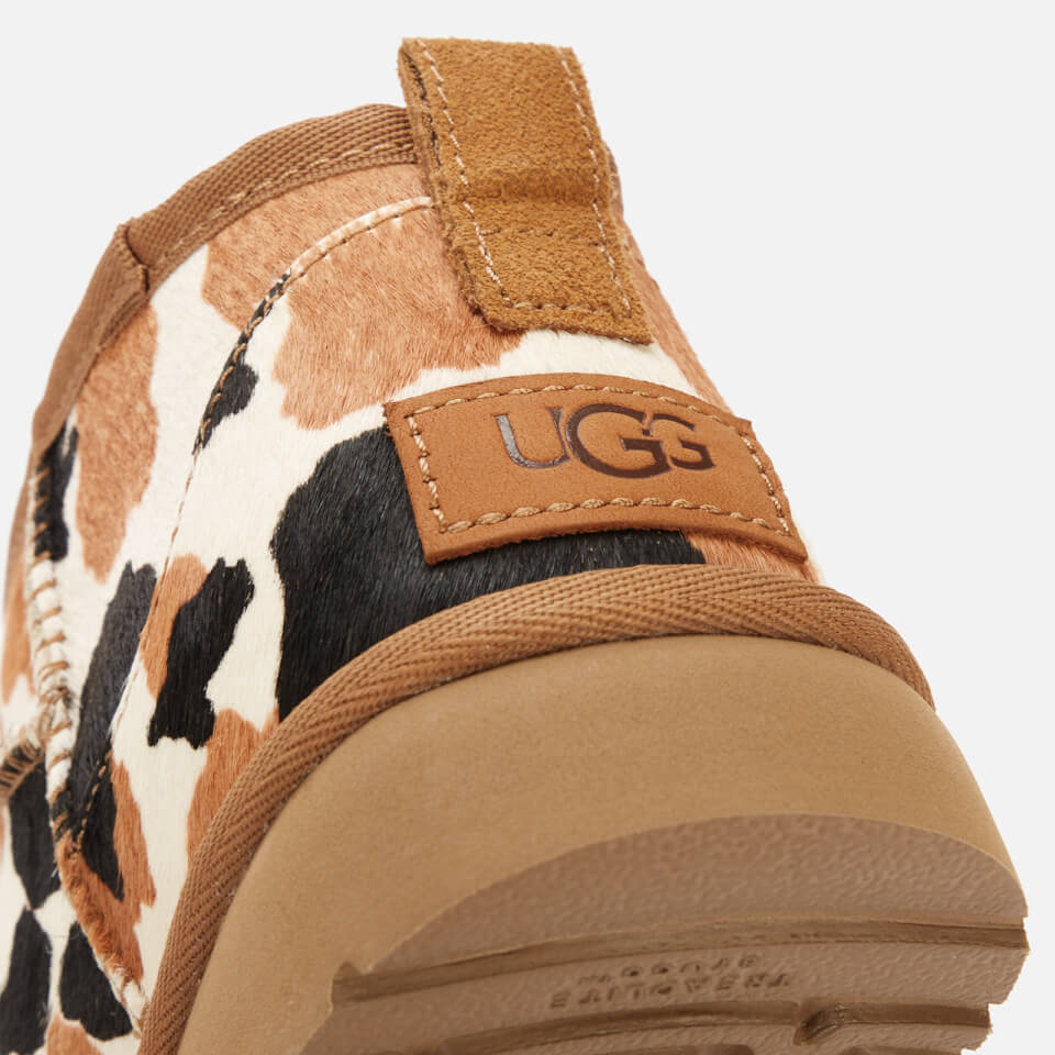 UGG Women's Classic Ultra Mini Cow Print Boots - Chestnut - UK 3 | Allsole