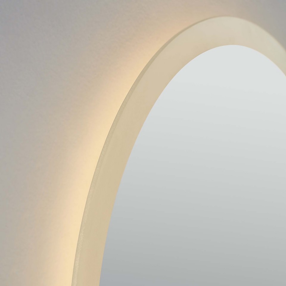 Oaksey Round Frosted Edge Mirror - 600mm