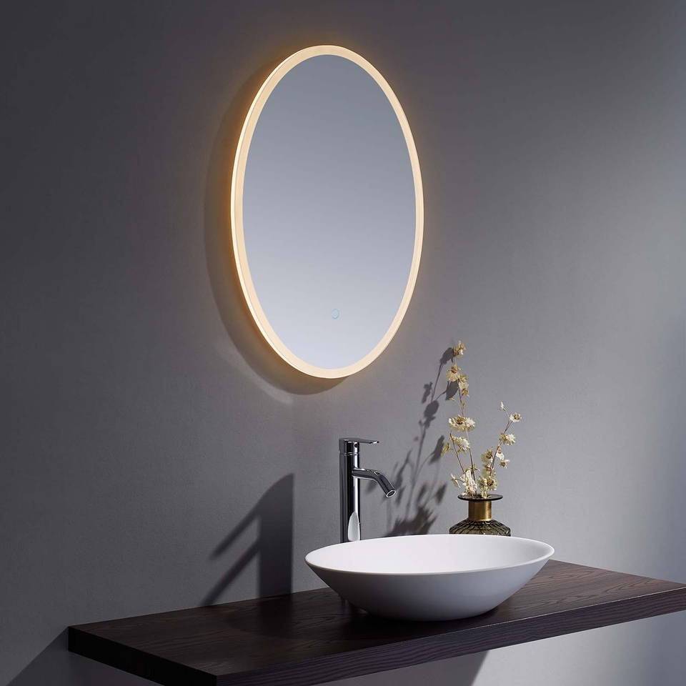 Burleigh Oval Acrylic Edge Mirror - 700x500mm