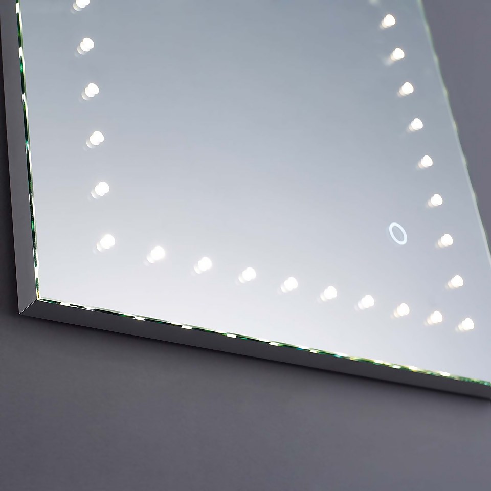 Fairford LED Dotted Frame Mirror - 500x700mm