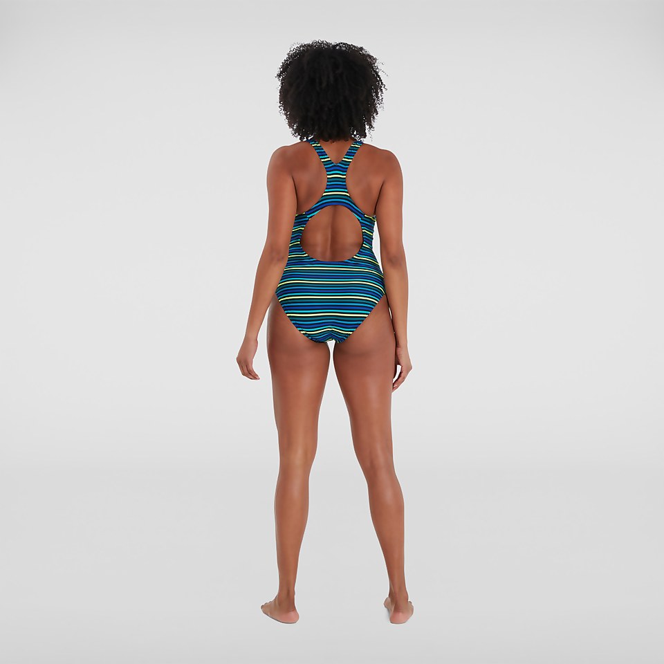 Women's Printed Medalist Swimsuit Navy/Blue