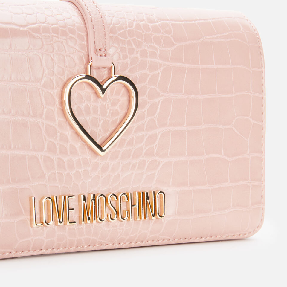 Love Moschino Women's Heart Pendant Shoulder Bag - Light Pink