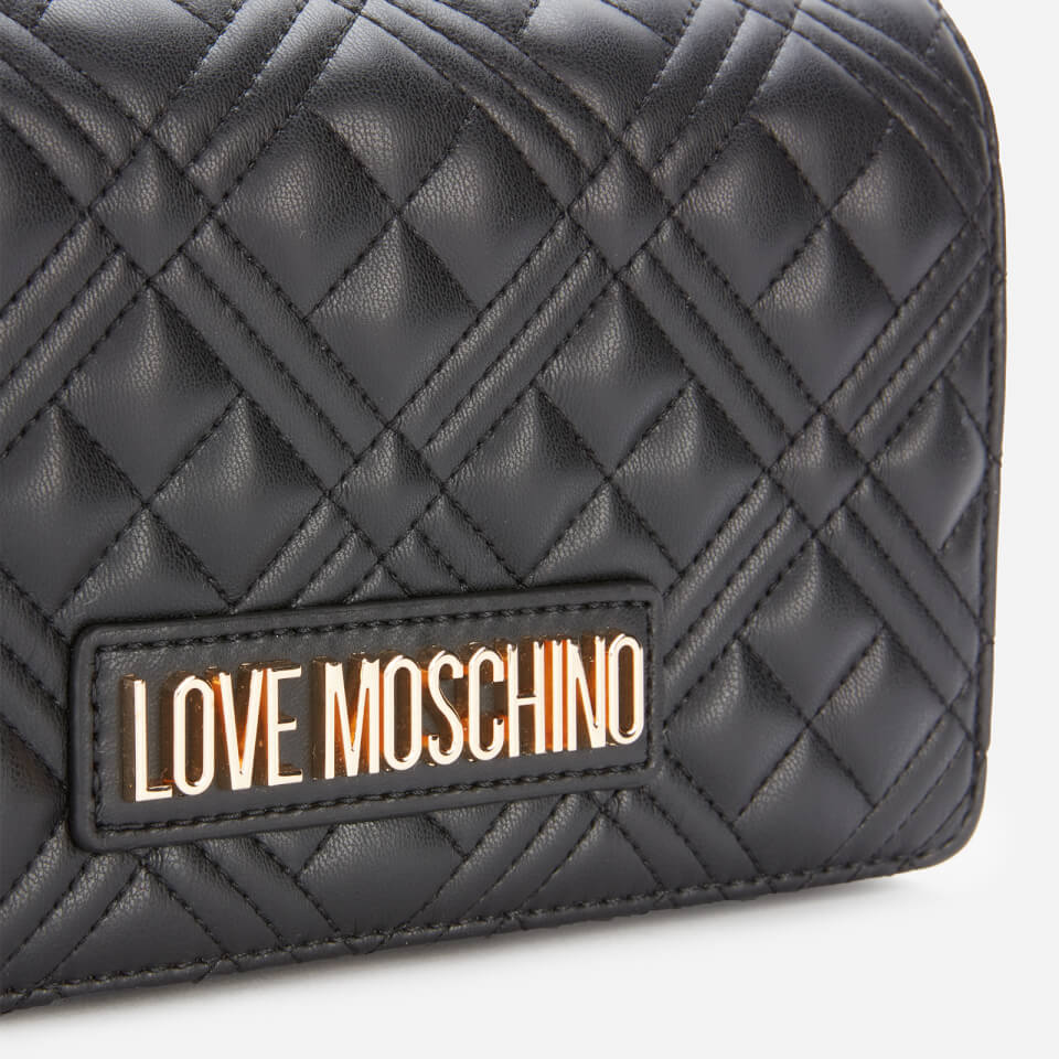 Love Moschino Women's Quilted Chain Cross Body Bag - Black