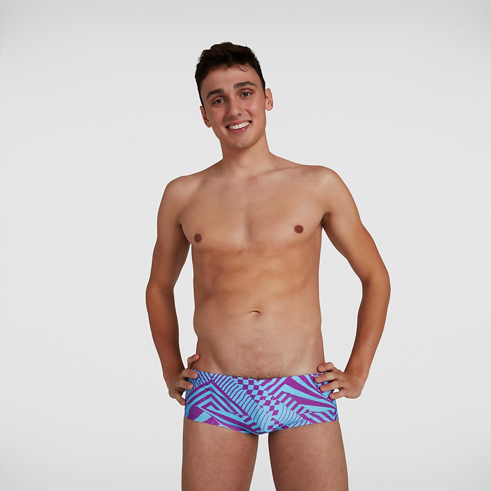 Boys' Placement 13cm Club Trunks Purple & Blue
