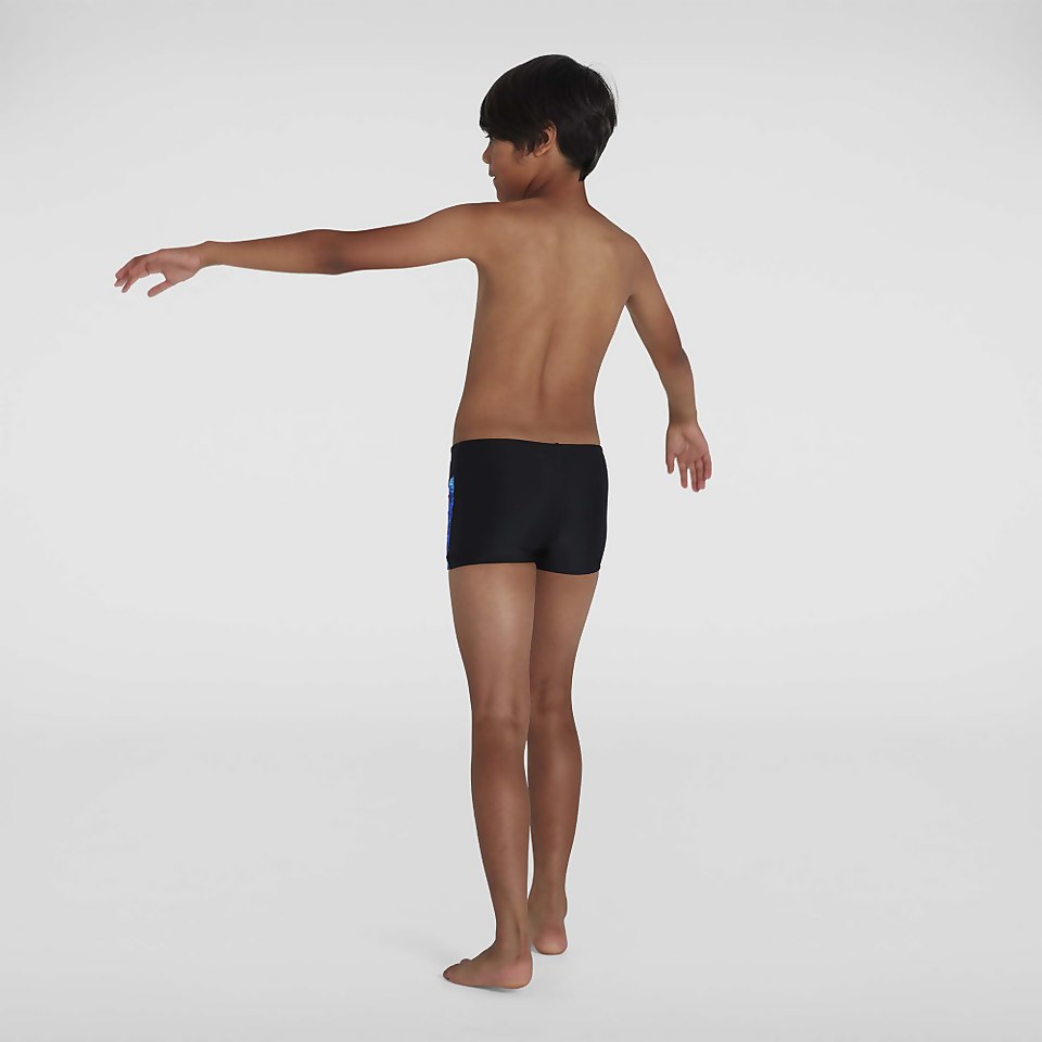 Boys' Digital Allover Panel Aquashort Black