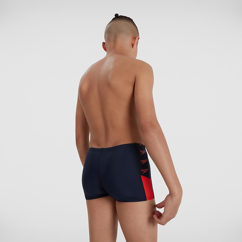 Boys' Boom Logo Splice Aquashort Navy/Orange