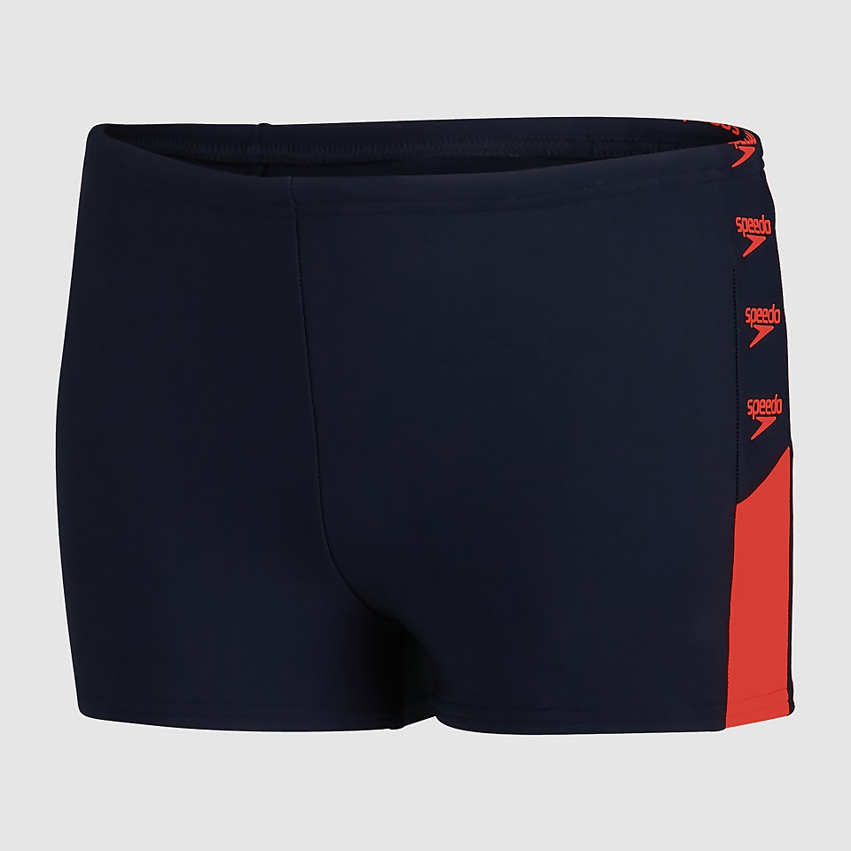 Boys' Boom Logo Splice Aquashort Navy/Orange