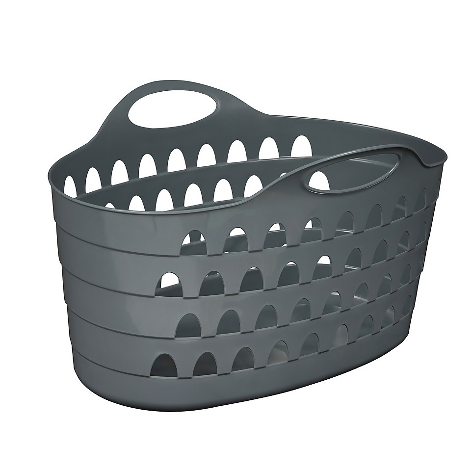 Flexi Laundry Basket Slate Grey