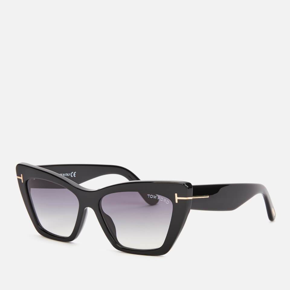 Tom Ford Women's Wyatt Cat Frame Sunglasses - Black/Smoke