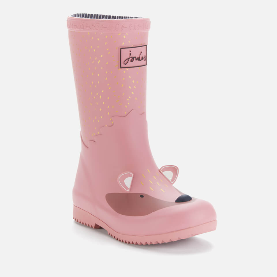Joules Girls Hedgehog Wellies Pink Allsole