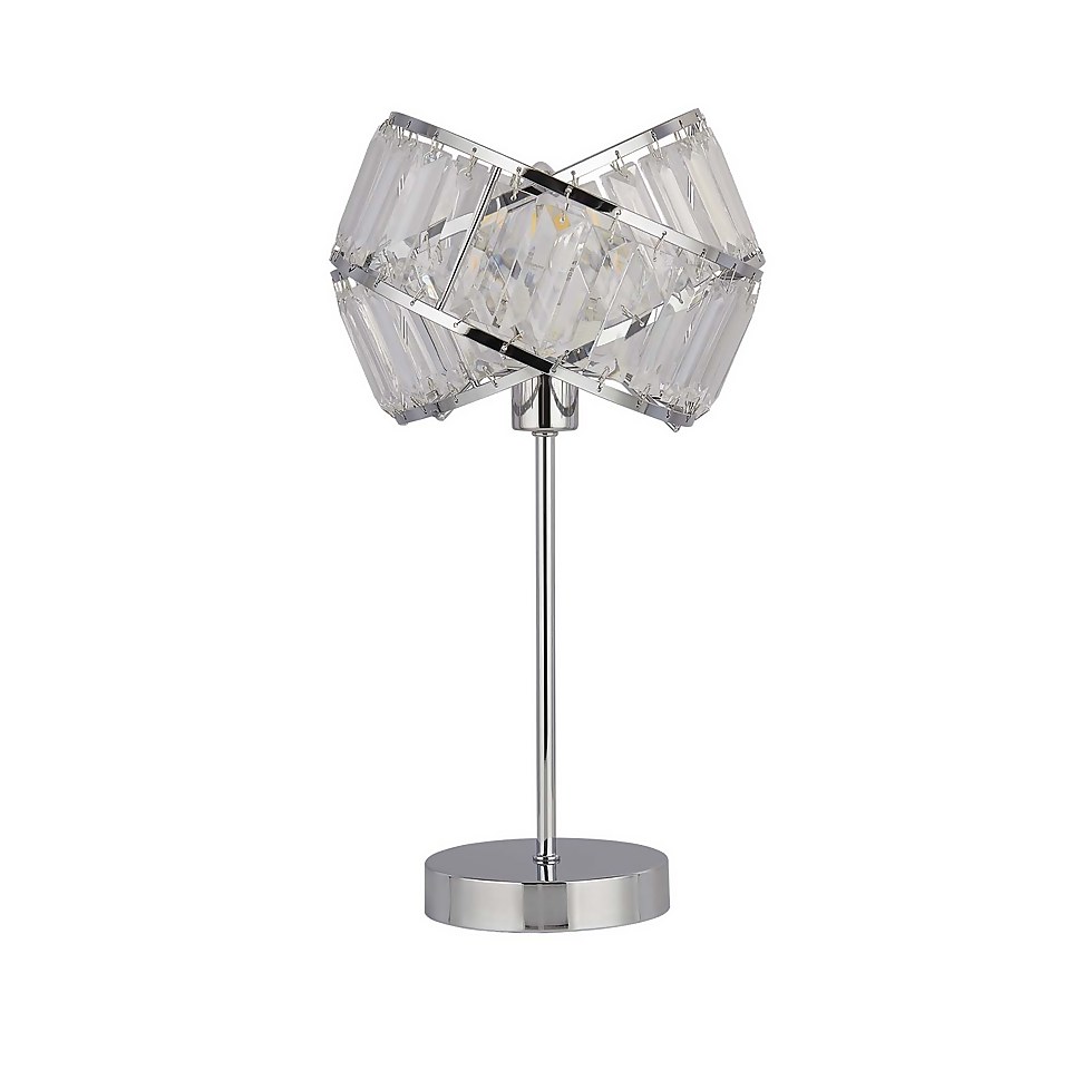 Dita 2 Band Chrome Table Lamp
