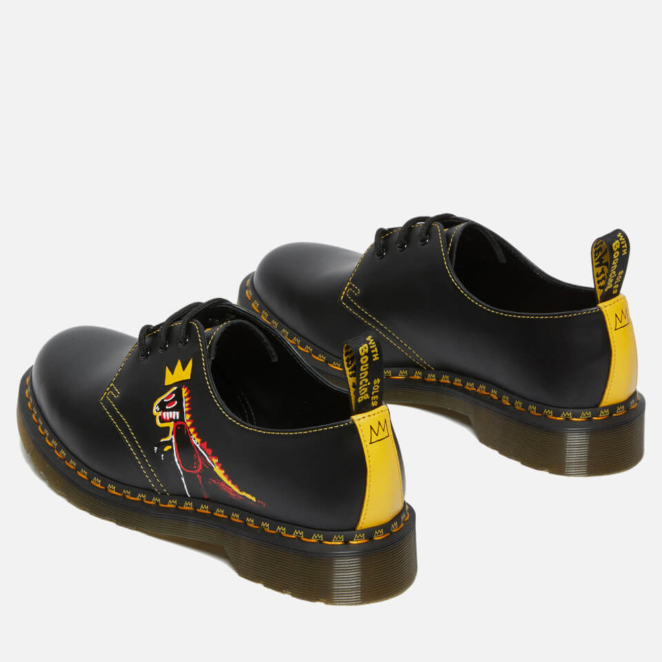 未使用級✨Dr.Martens × BASQUIAT コラボ　3ホール　UK3 Dr. Martens X Basquiat 1461 Leather 3 Eye Shoes - Black - UK