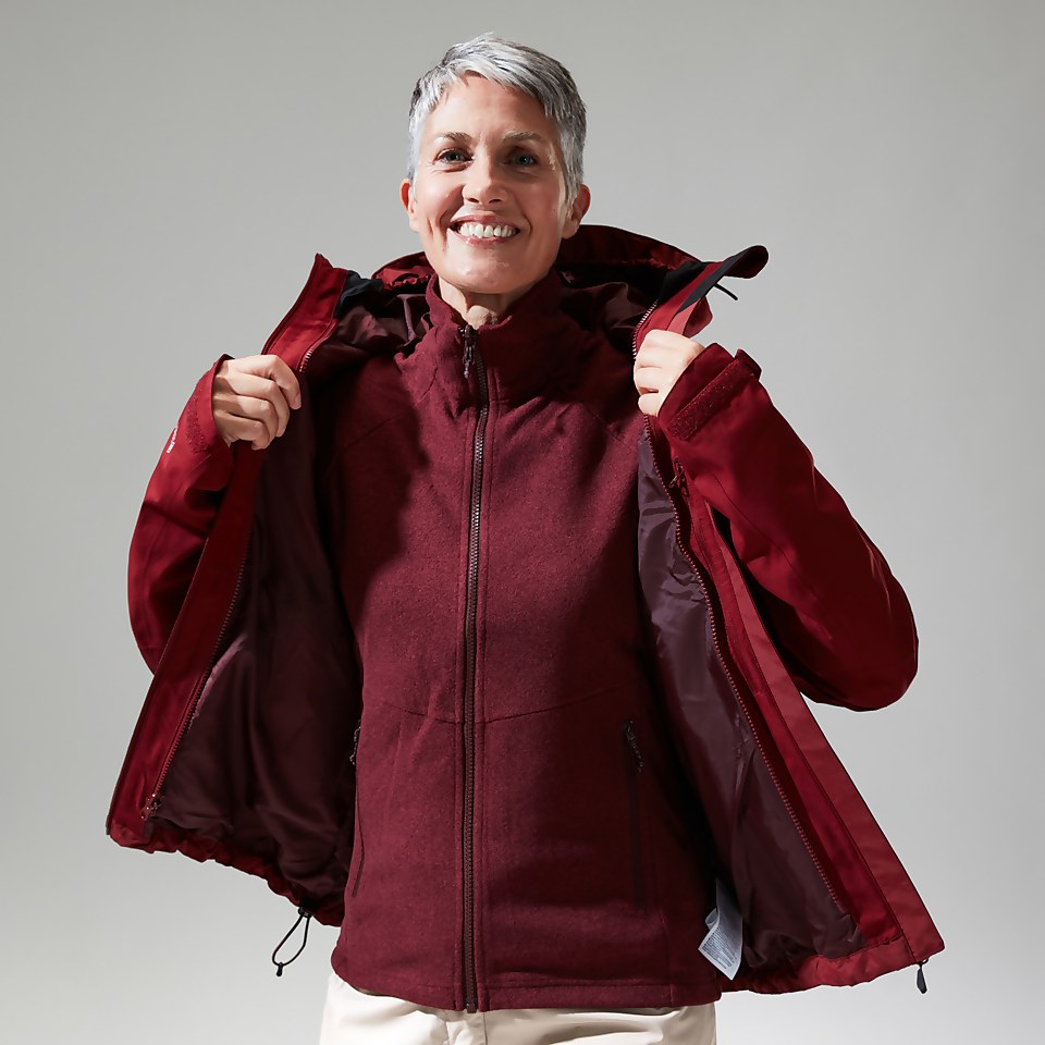 Fellmaster Gemini 3-In-1 Jacke für Damen - Dunkelrot