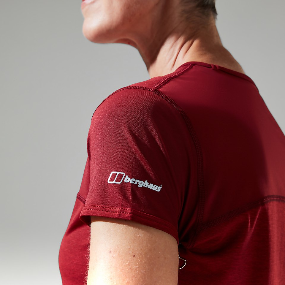 Women's Voyager Tech Tee Super Stretch Crew - Dark Red