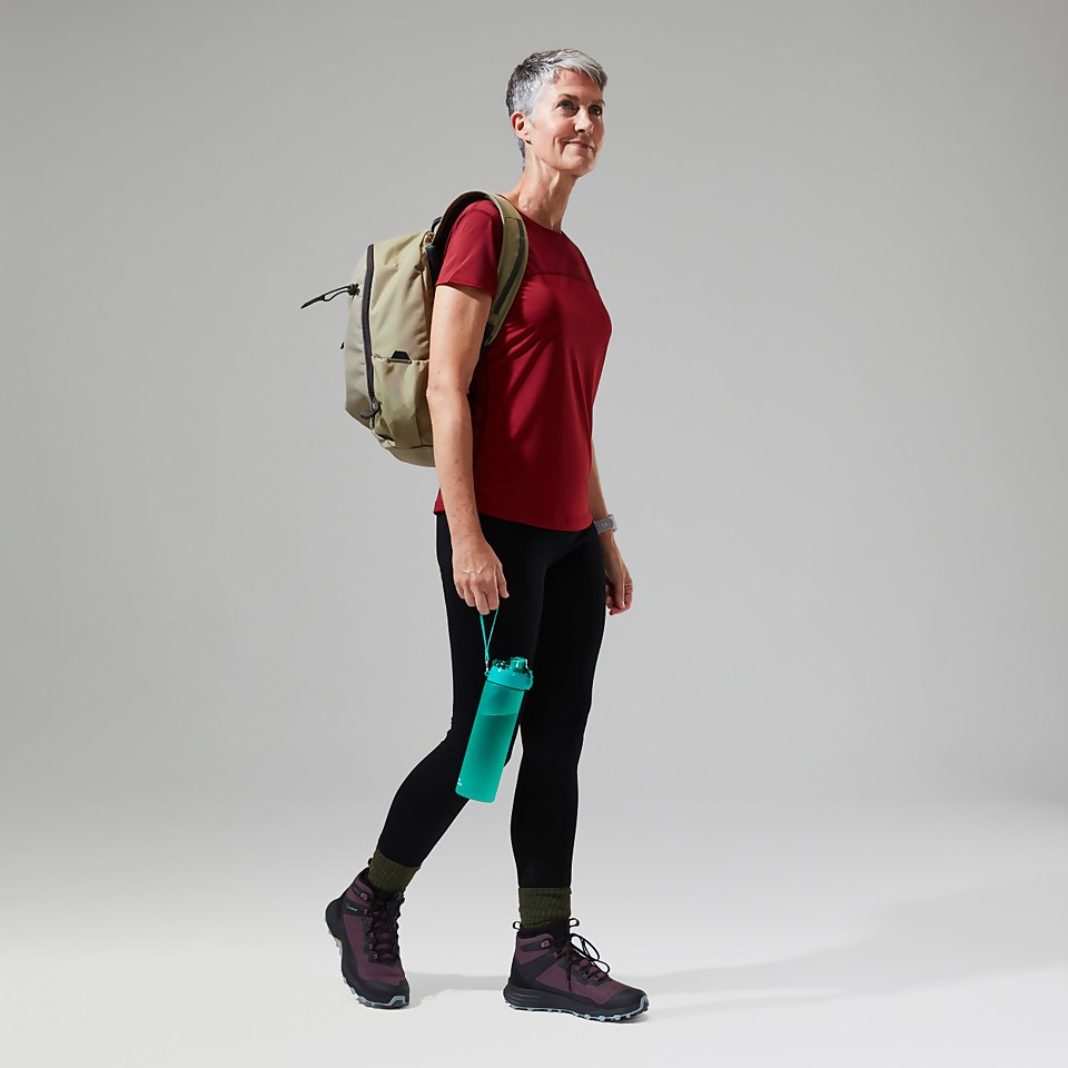 Women's Voyager Tech Tee Super Stretch Crew - Dark Red