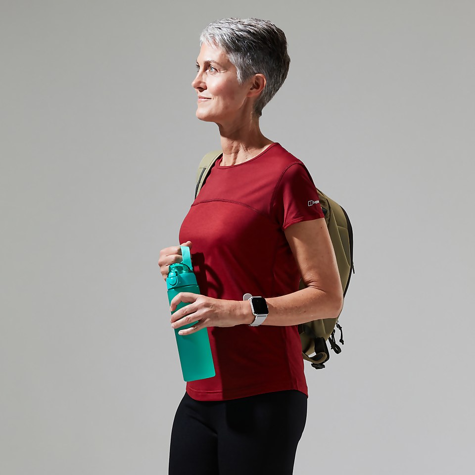 Women's Voyager Tech Tee Super Stretch Crew - Dark Red
