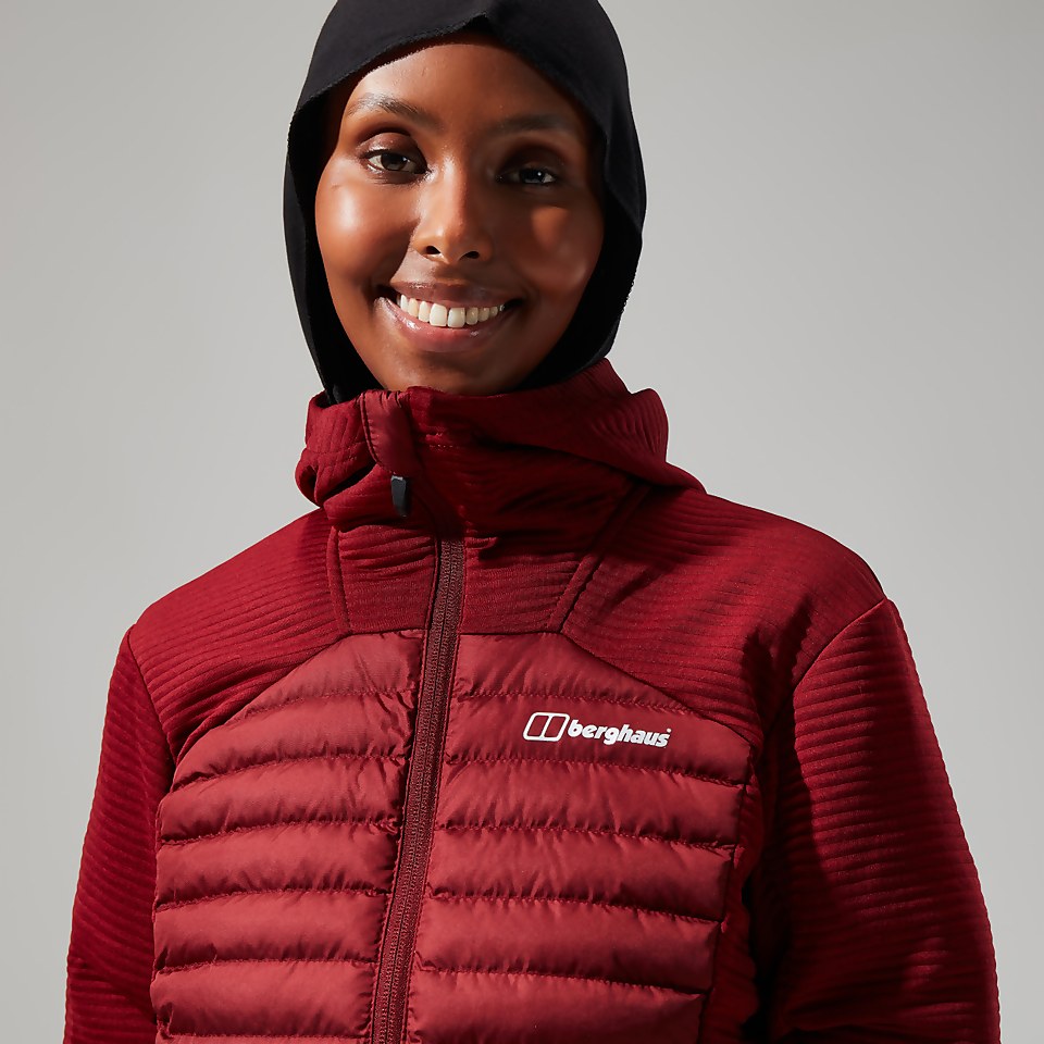 Nula Hybrid Jacken für Damen - Dunkelrot