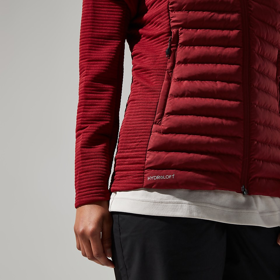 Nula Hybrid Jacken für Damen - Dunkelrot