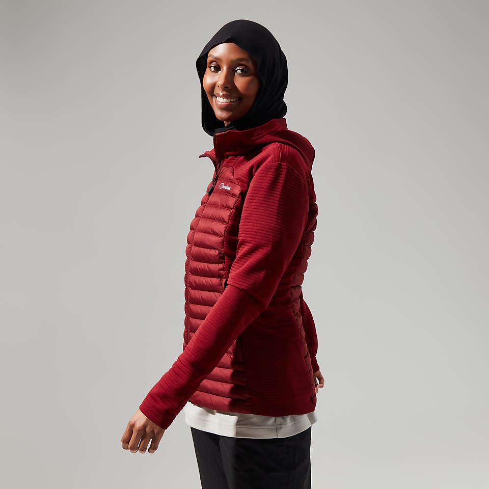 Nula Hybrid Jacken für Damen - Dunkelrot
