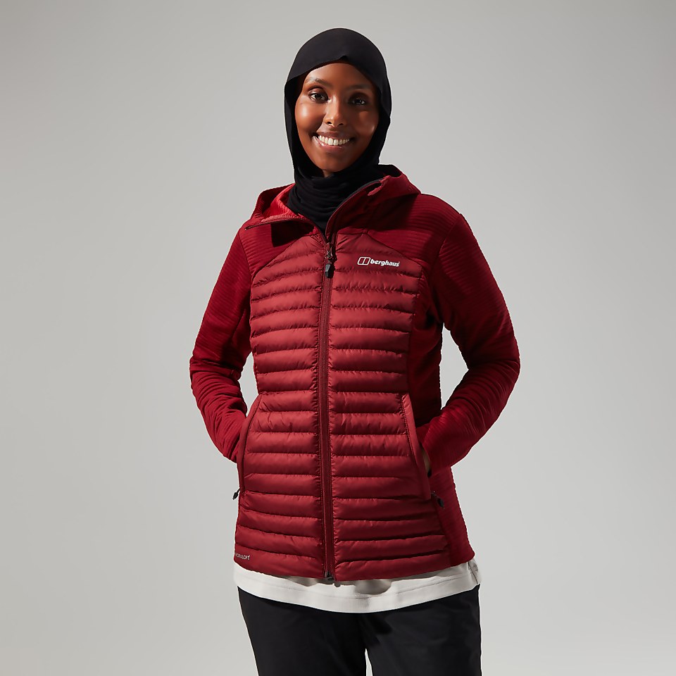 Women's Nula Hybrid Jacket - Dark Red