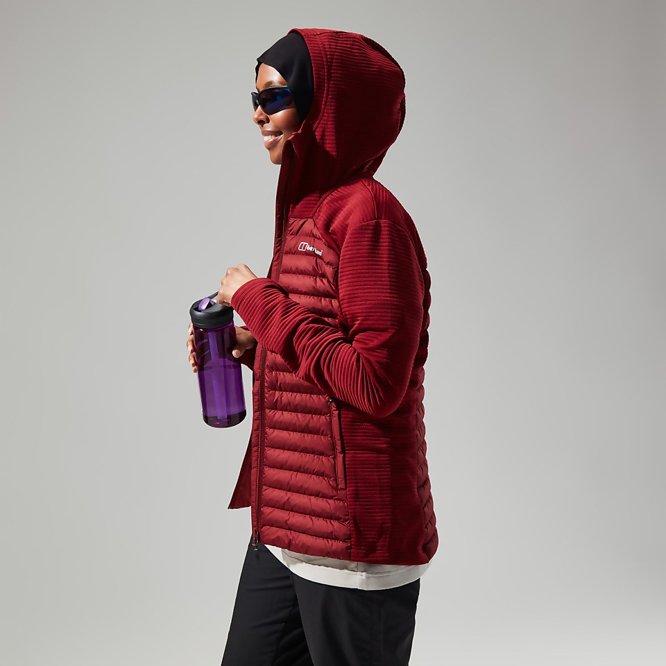 Nula Hybrid Jacken für Damen - Dunkelrot