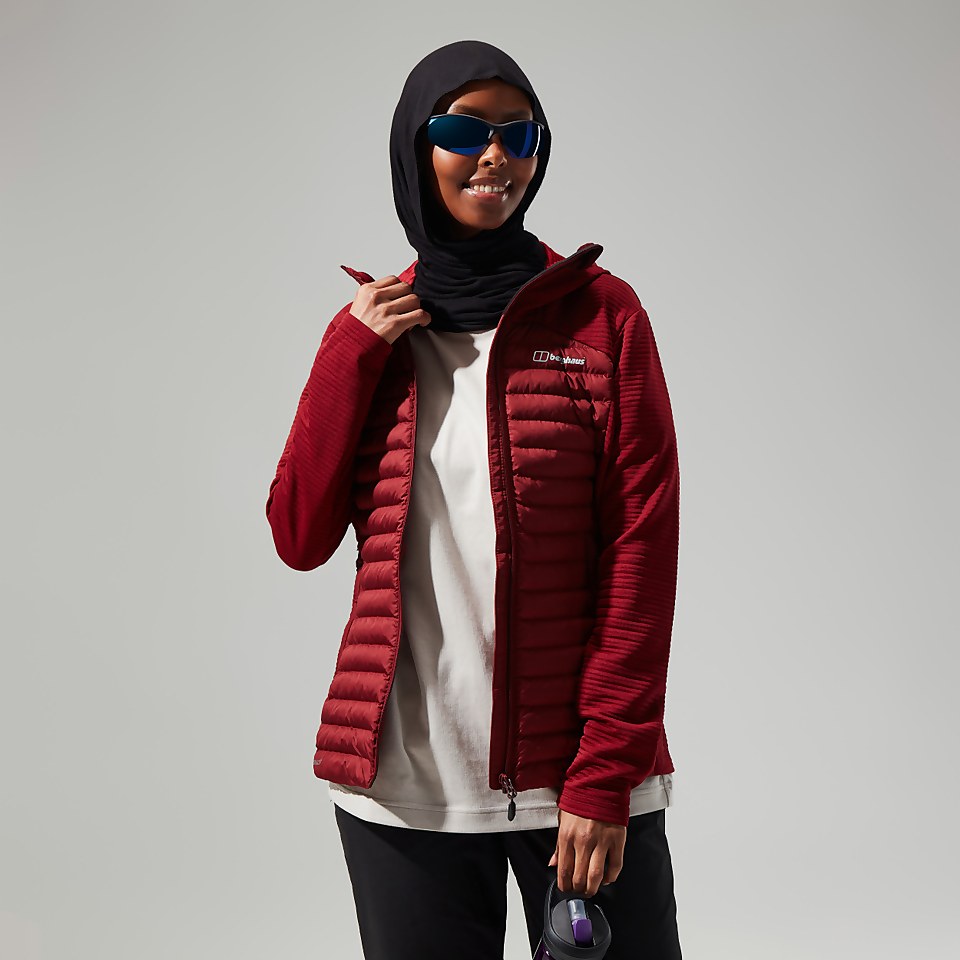 Nula Hybrid Jacken für Damen - Dunkelrot