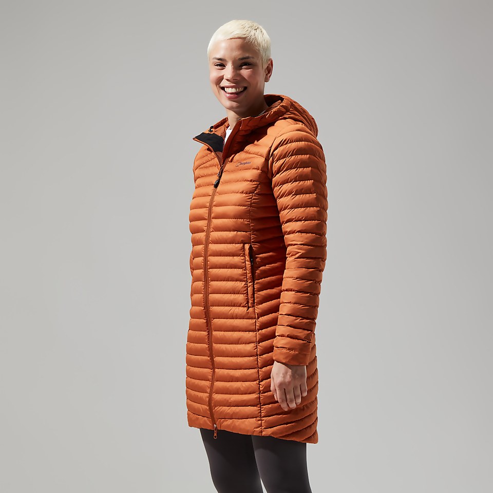 Nula Micro Long Jacken für Damen - Braun
