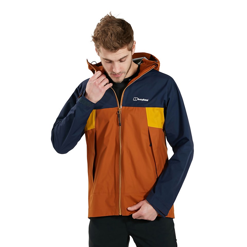 Men's Sky Hiker Waterproof Jacket - Brown / Blue