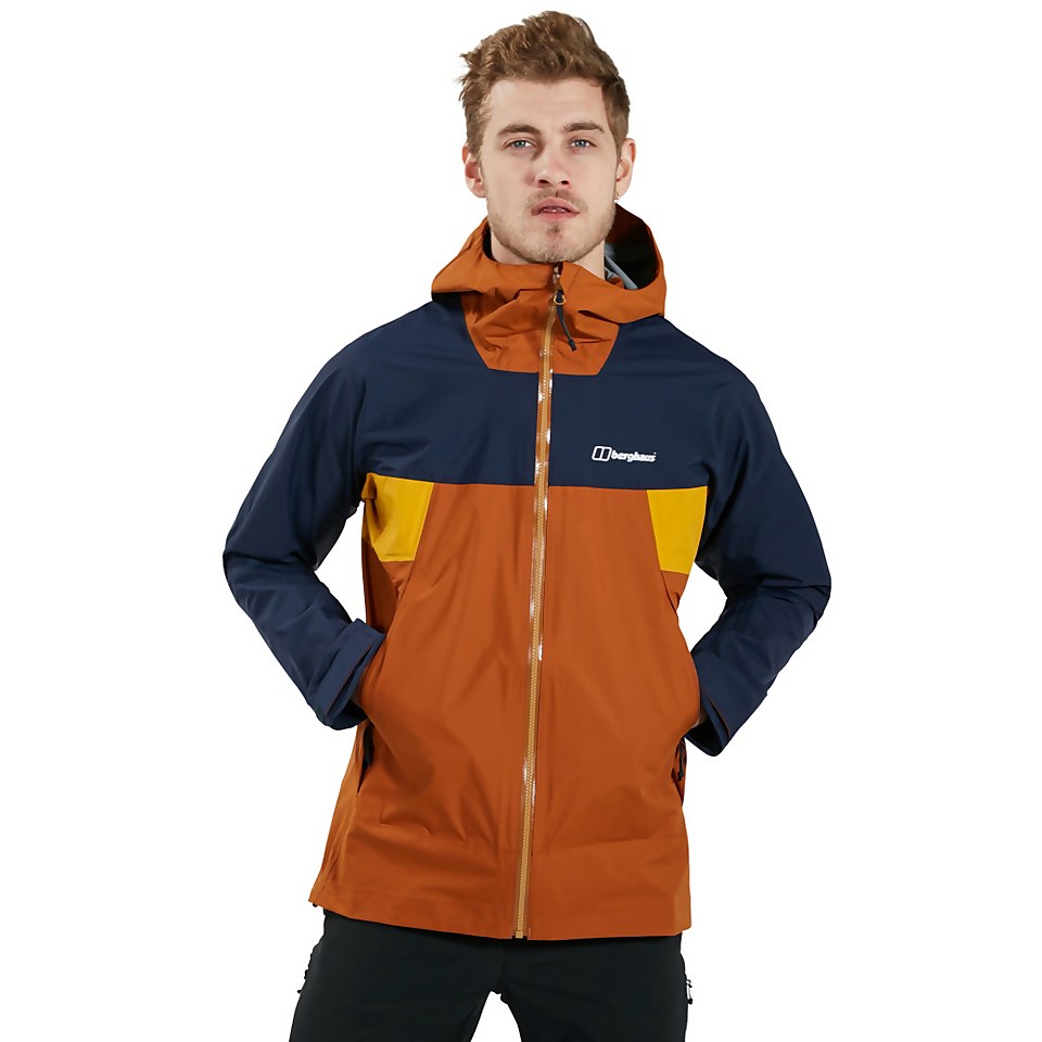 Men's Sky Hiker Waterproof Jacket - Brown / Blue