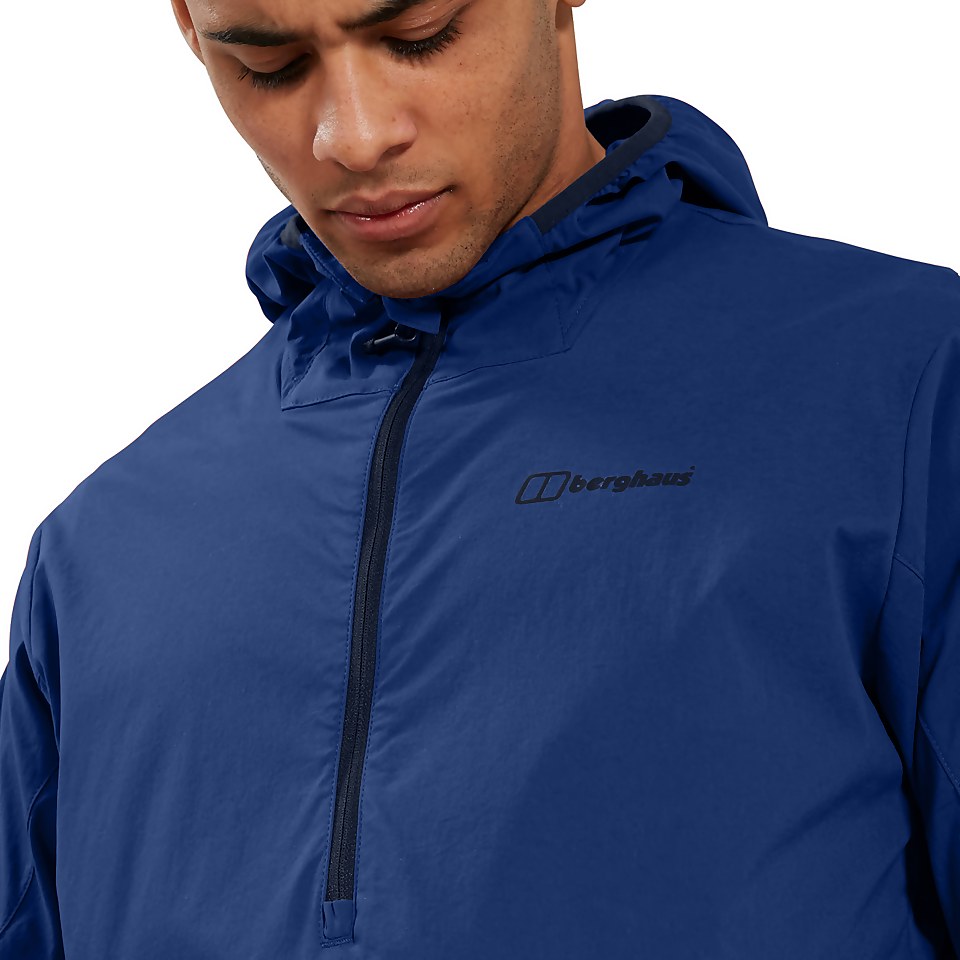 Men's Theran Softshell Hooded Half Zip Jacket - Blue