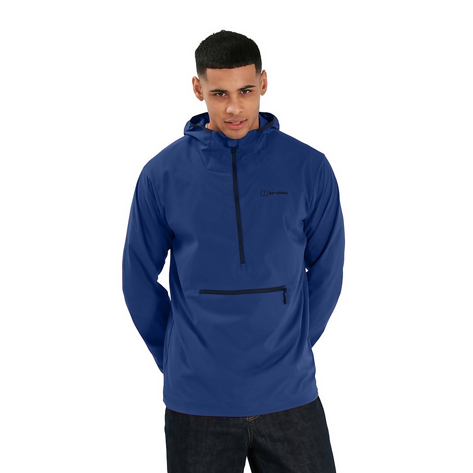 Men's Theran Softshell Hooded Half Zip Jacket - Blue