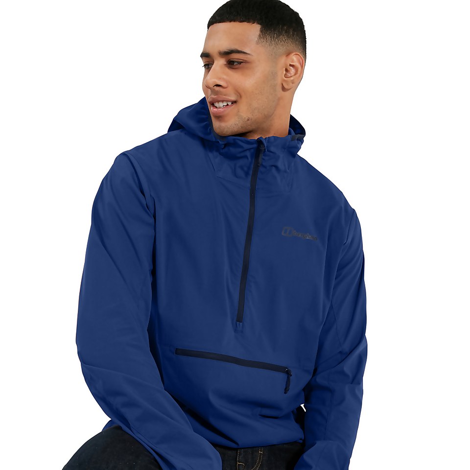 Men's Theran Softshell Hooded Half Zip Jacket - Blue