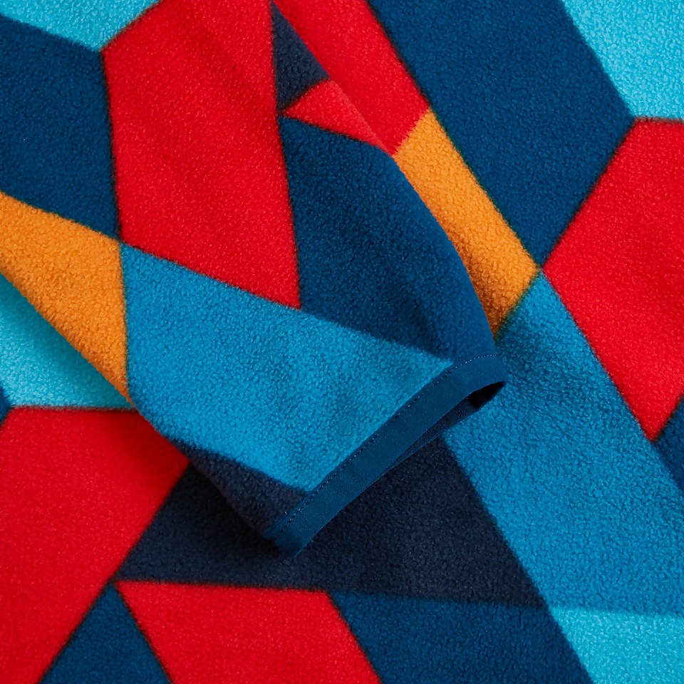 Women's Navala Half Zip Fleece Jacket - Red / Blue