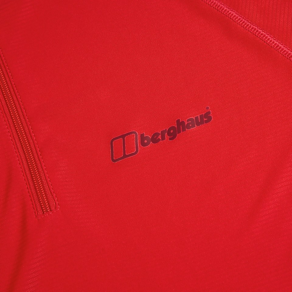 Women's 24/7 Long Sleeve Zip Base Layer - Red