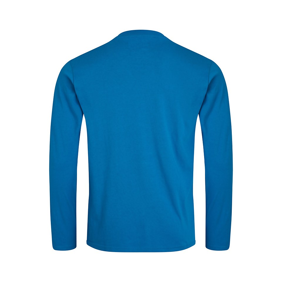 Organic Big Logo Long Sleeve T-Shirt Blue