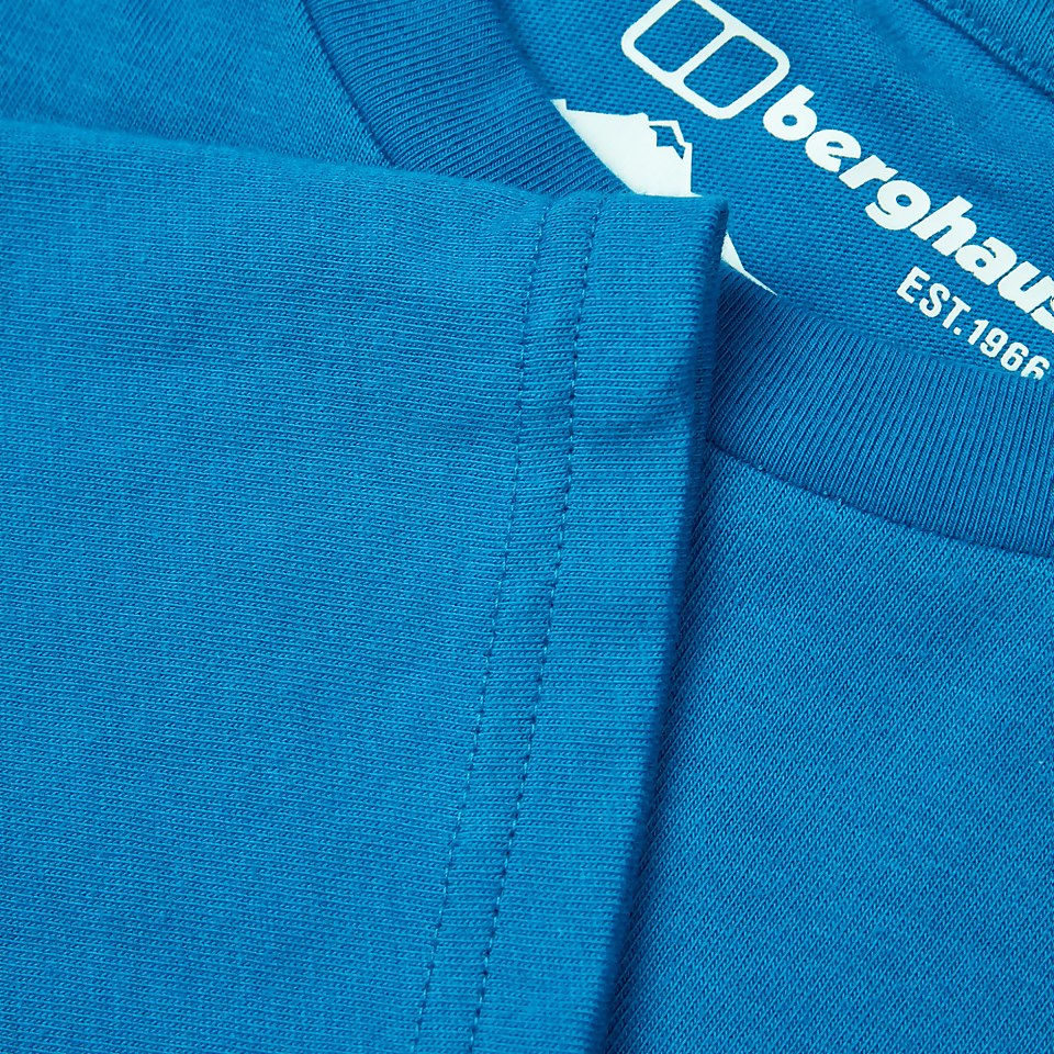 Organic Big Logo Long Sleeve T-Shirt Blue