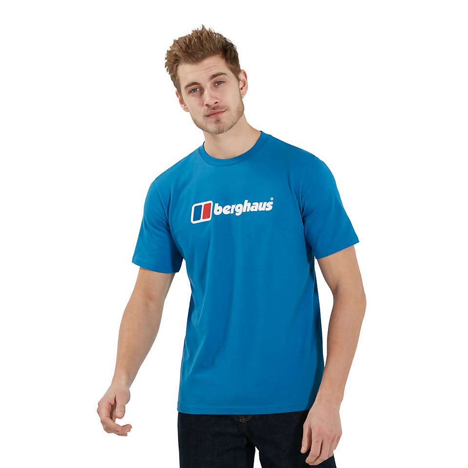 Men's Organic Big Classic Logo T-Shirt Blue