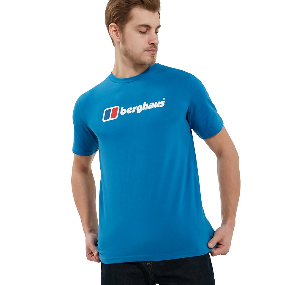 Men's Organic Big Classic Logo T-Shirt Blue