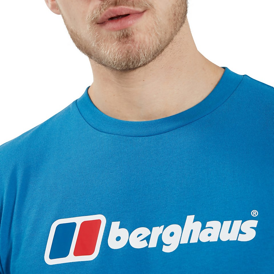 Men's Organic Big Classic Logo T-Shirt Blue