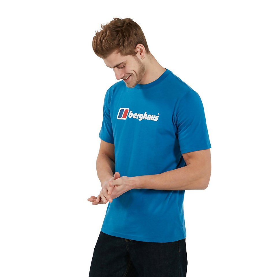Men's Organic Big Classic Logo T-Shirt Blue