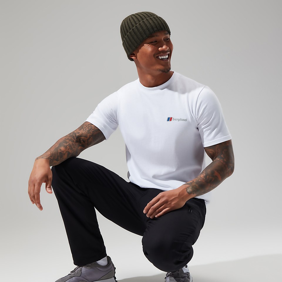 Men's Organic Front & Back Logo Tee White