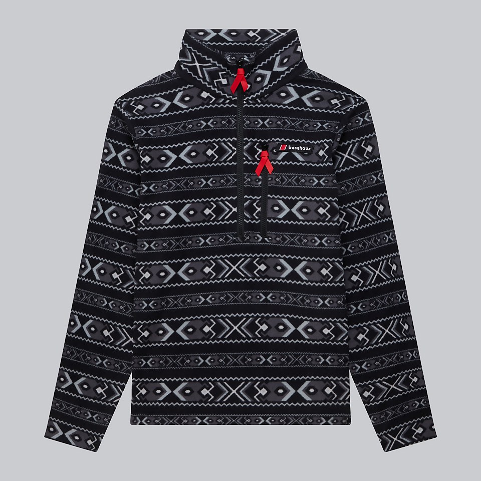 Unisex Prism Printed Trango Half Zip Fleece - Black
