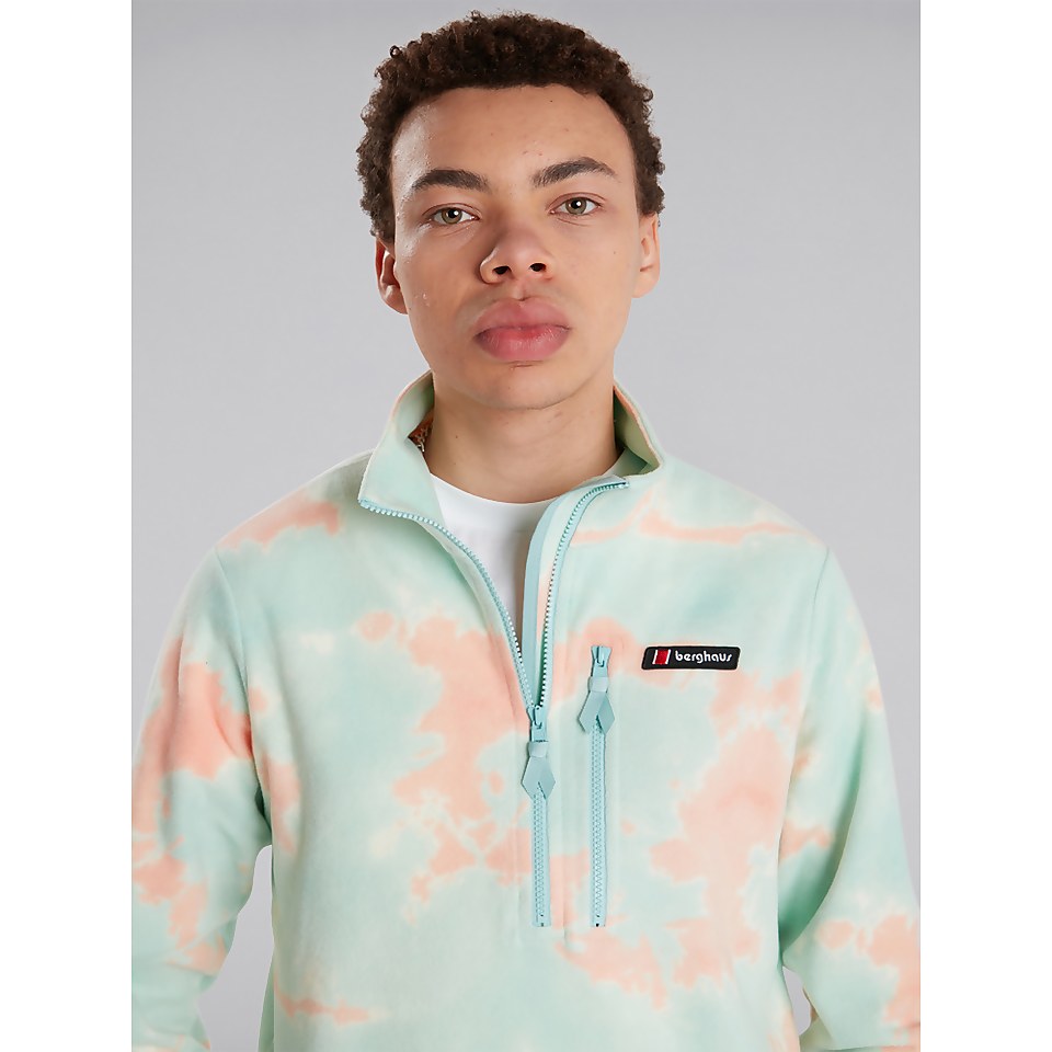 Unisex Prism Printed Trango Half Zip Fleece - Pink / Blue