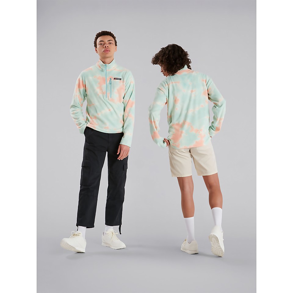 Unisex Prism Printed Trango Half Zip Fleece - Pink / Blue
